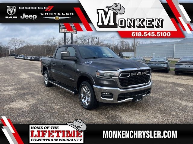 2026 RAM 1500 Big Horn/Lone Star in Granite Crystal Metallic Clearcoat — front three-quarter view