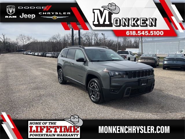 2026 Jeep Cherokee Laredo in Sting-Gray Clearcoat — front three-quarter view