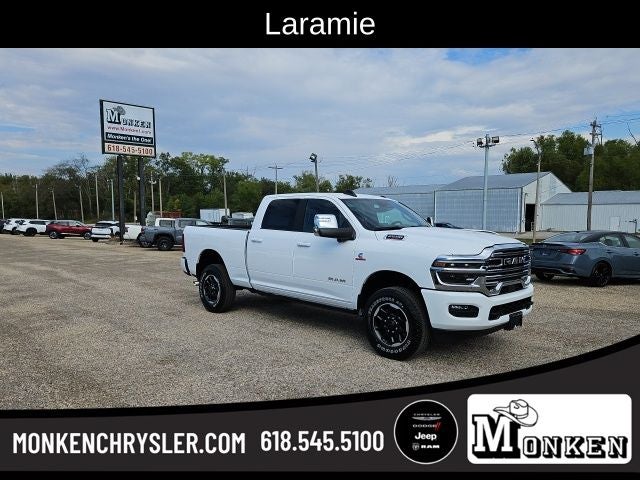 2026 RAM 2500 Laramie in Bright White Clearcoat — front three-quarter view