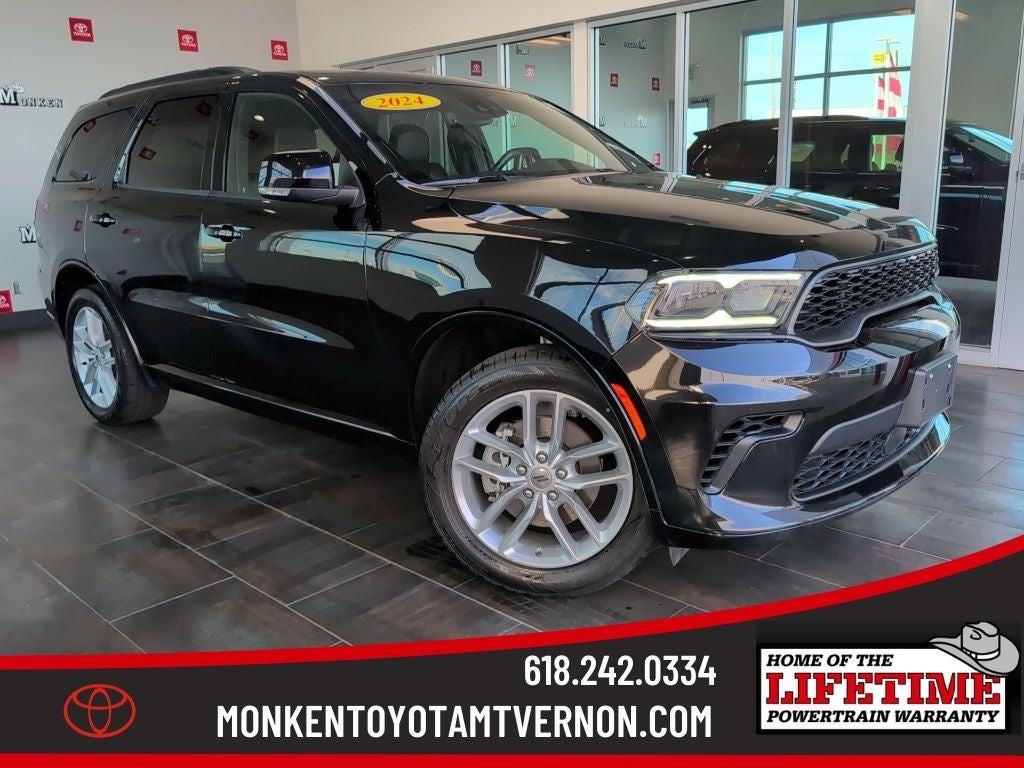 2024 Dodge Durango GT Plus in Db Black Clearcoat — front three-quarter view