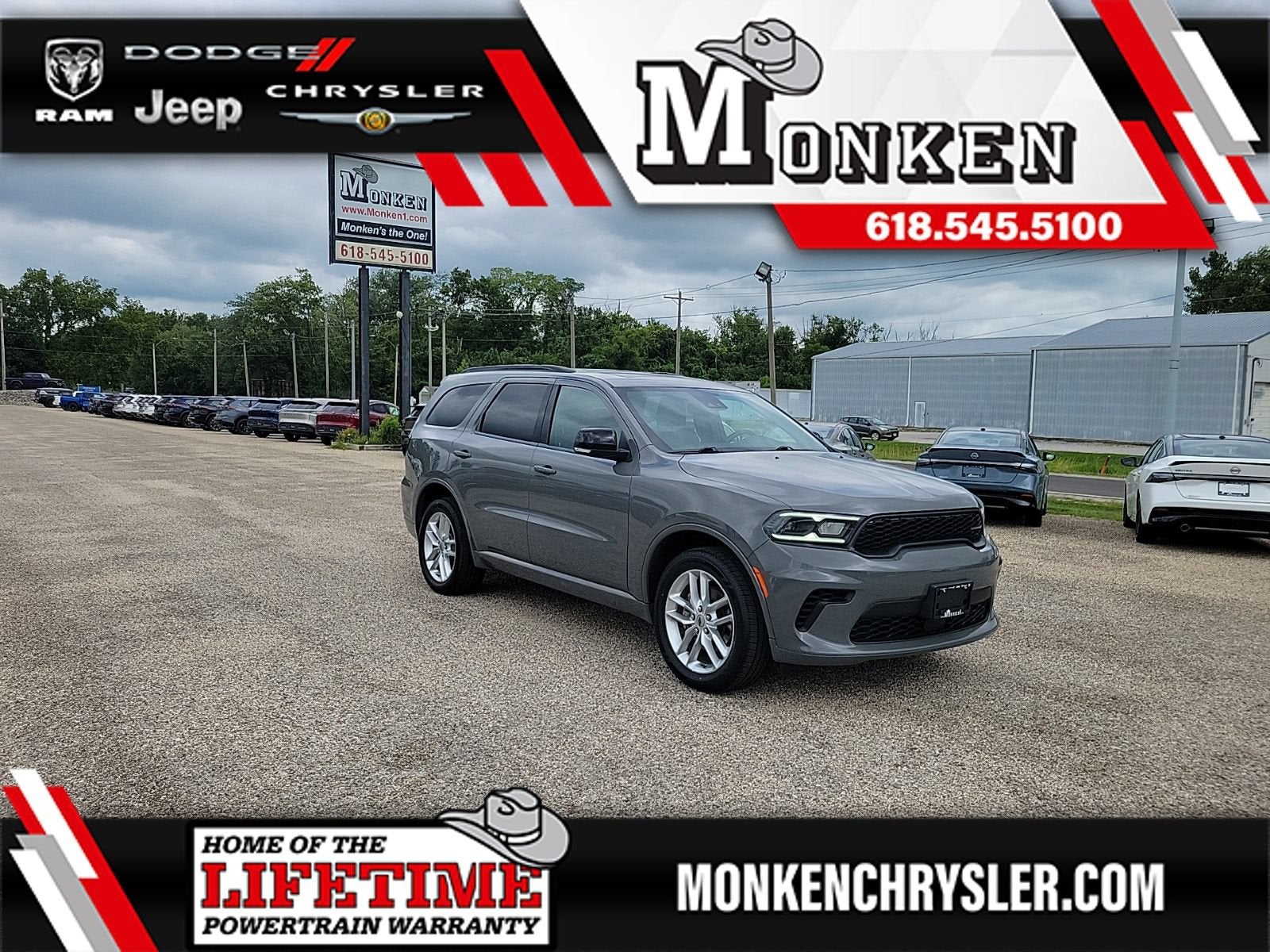 2024 Dodge Durango GT Plus in Destroyer Gray Clearcoat — front three-quarter view