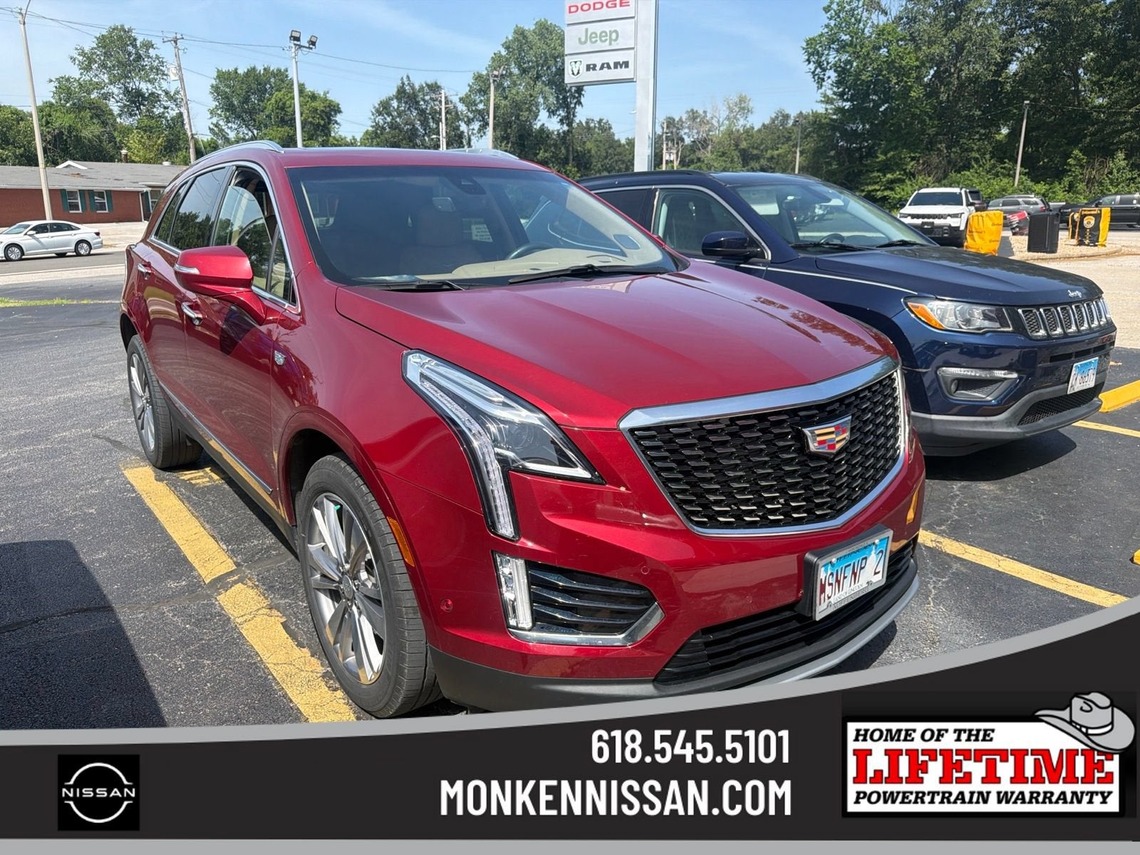 2020 Cadillac XT5 Premium Luxury FWD in Red Horizon Tintcoat — front three-quarter view