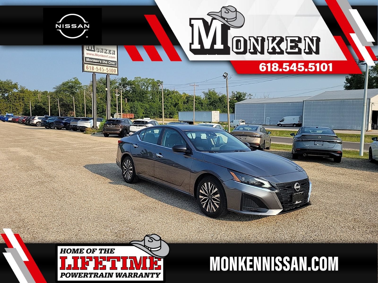 2025 Nissan Altima SV in Gun Metallic — front three-quarter view