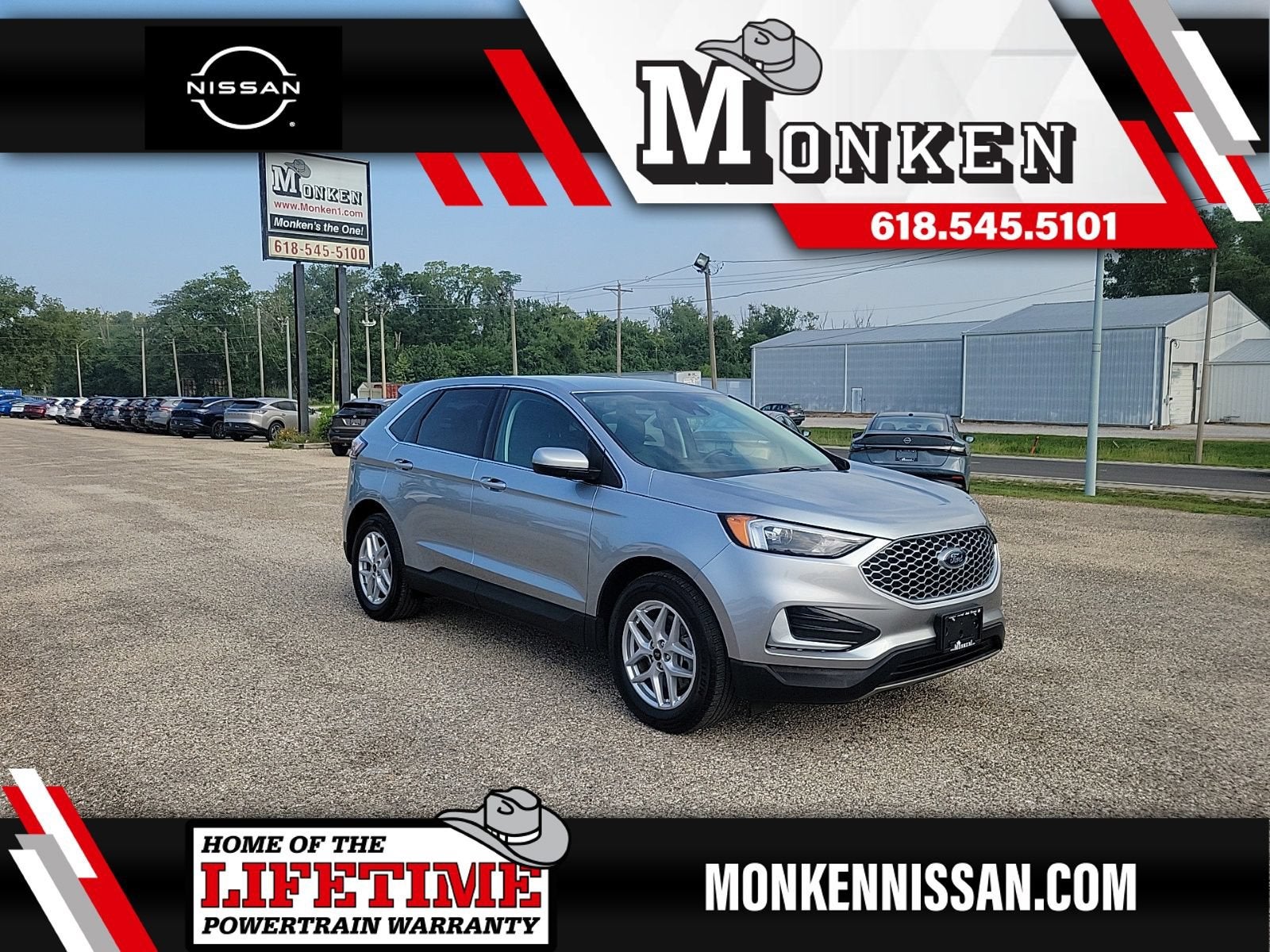 2024 Ford Edge SEL in Silver Metallic — front three-quarter view